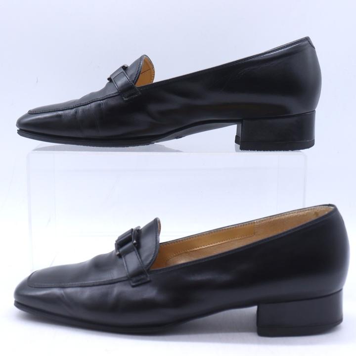 銀座ヨシノヤ ローファーパンプス シューズ 晴雨兼用 ブランド 靴 黒