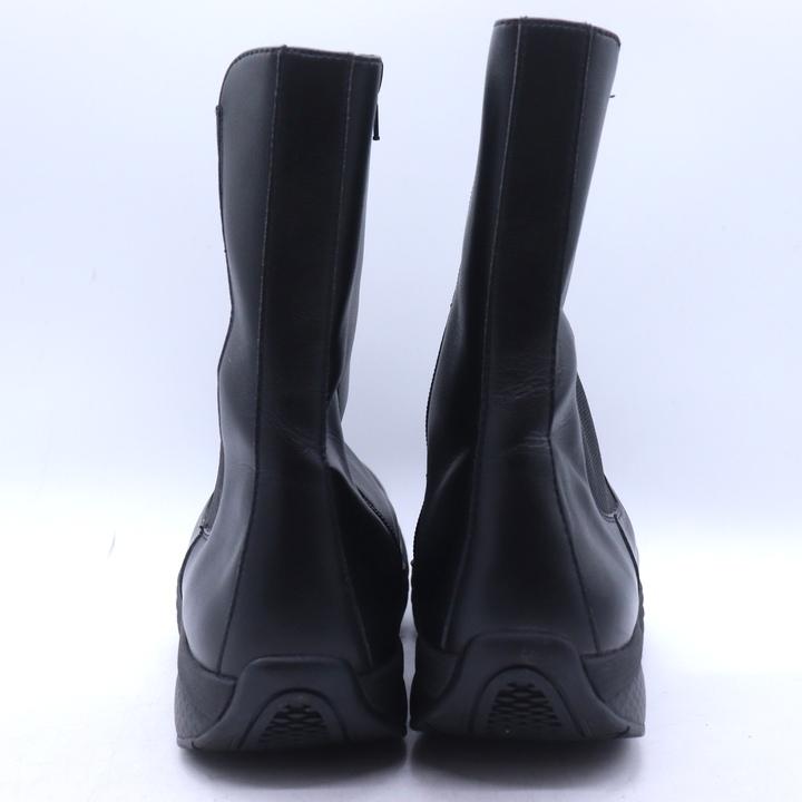 【美品】MBT サイドゴアブーツ レザー ブラック 厚底 ダイエットブーツ 本革 エムビーティー サイドゴアブーツ ビブラムソール シューズ ブランド