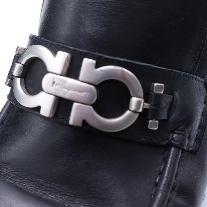 フェラガモ ブーツ ガンチーニ シューズ ブランド 靴 イタリア製 黒