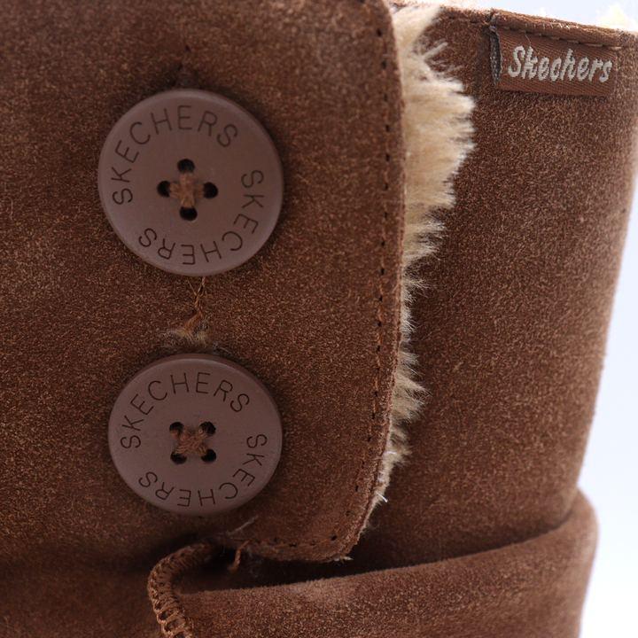 スケッチャーズ　ブラウン スエード ムートンブーツ Skechers スケッチャーズ ブラウン スエード ムートンブーツ 23.5