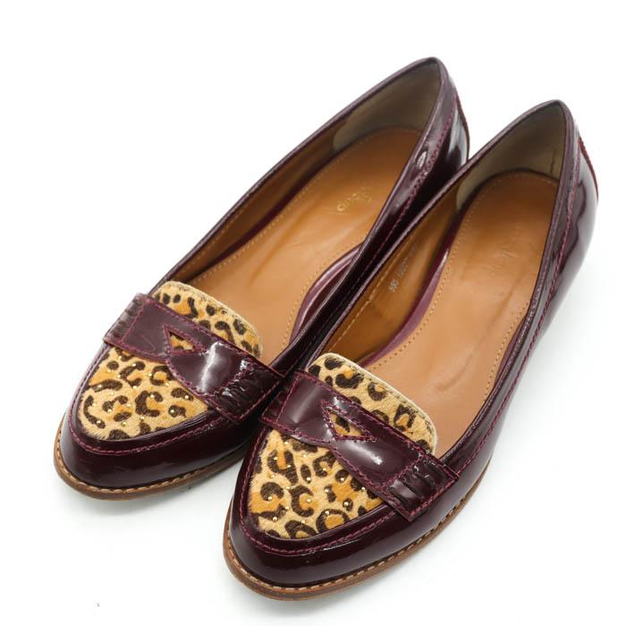 Rupert Sanderson 36.5 レオパードハラコ シューズ Rupert Sanderson 36.5 レオパードハラコ シューズ