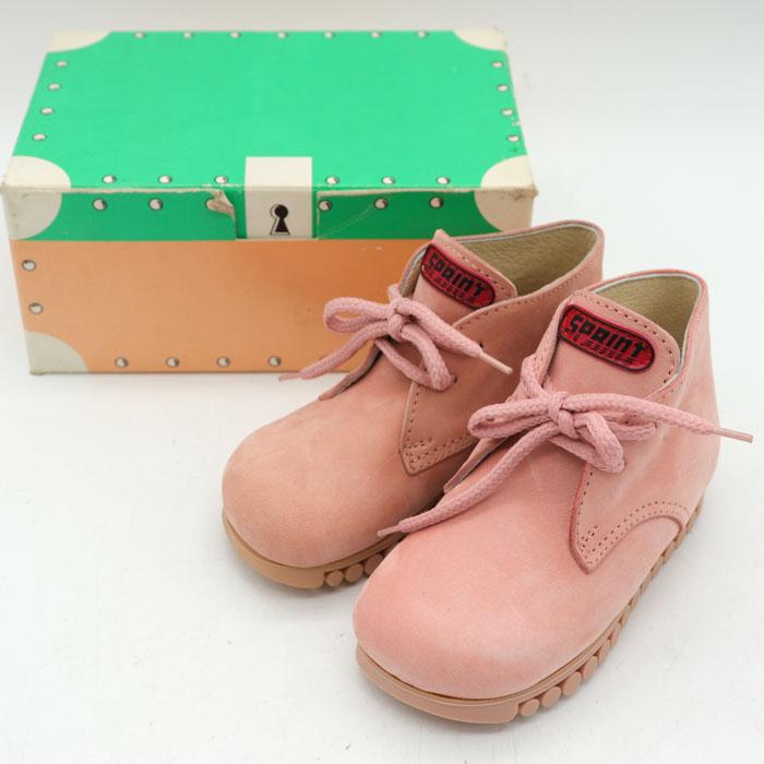 ショートブーツ イタリア製 ベビーシューズ レースアップ スエード  