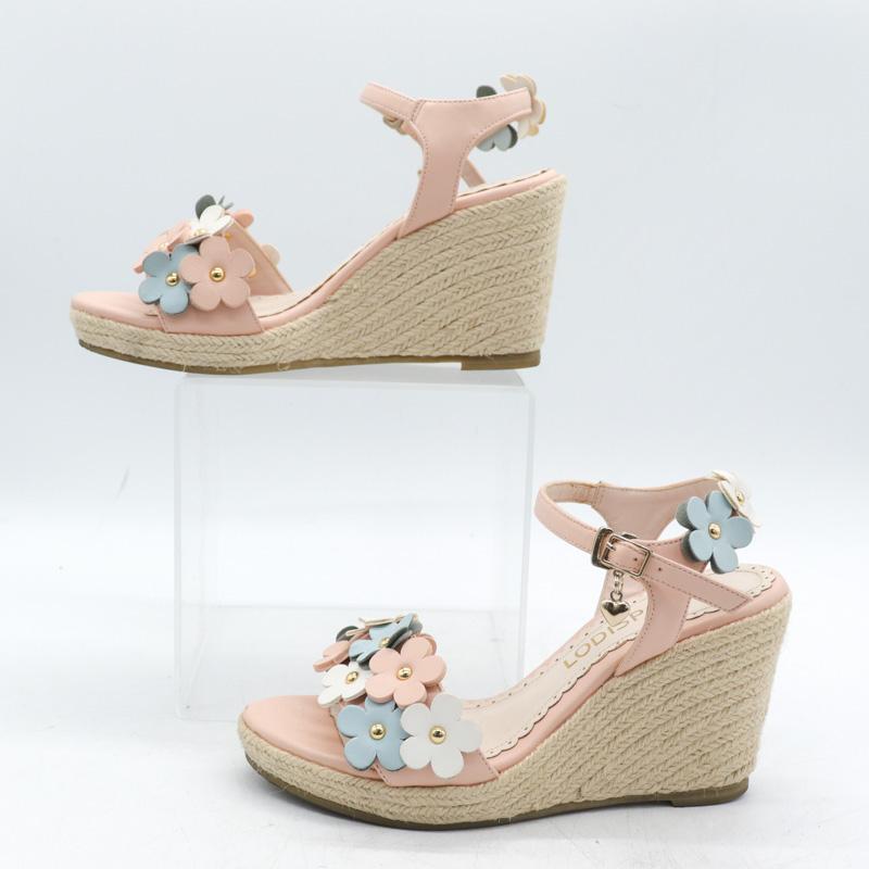 ロディスポット サンダル ウェッジソール フラワーモチーフ