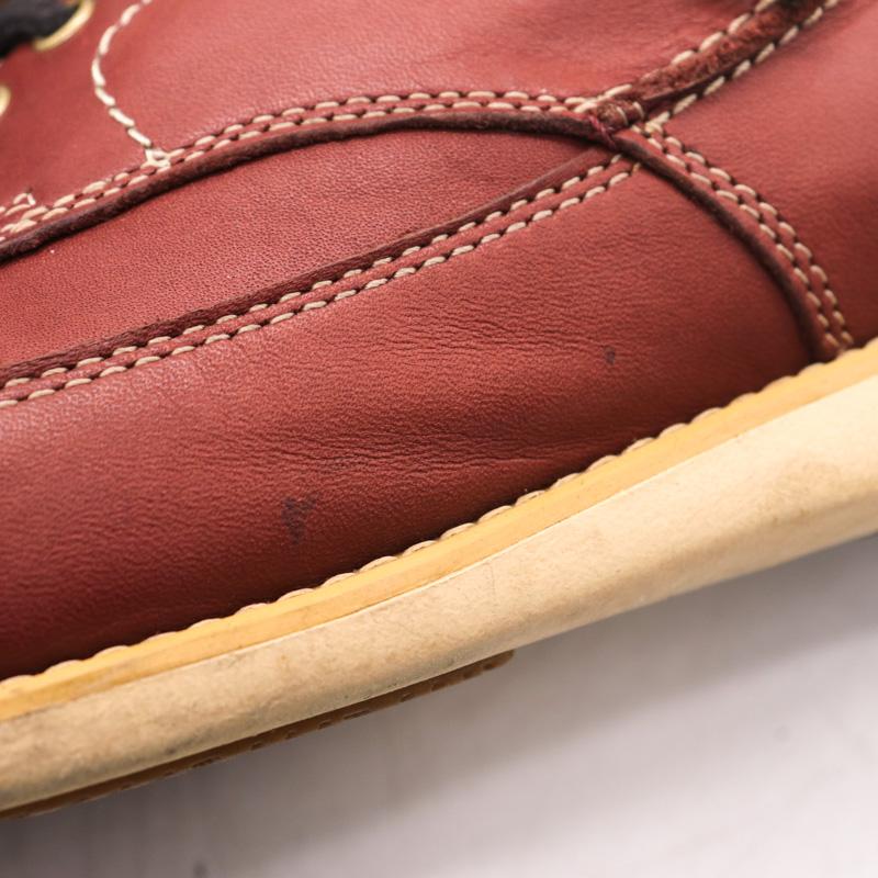 ホーキンス　ブラウン レザー ローカット シューズ 美品◇即決【HAWKINS】ホーキンス 26.0cm レザースニーカー 本革