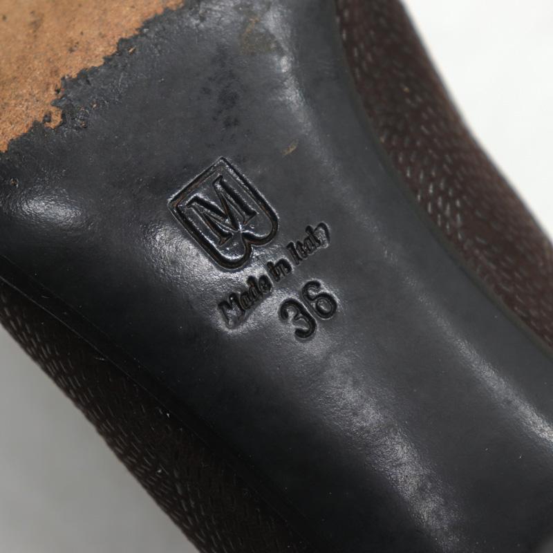 ブルーノマリ パンプス スクエアトゥ イタリア製 ブランド シューズ 靴 レディース 36サイズ ブラウン Bruno Magli｜kbnet2019v2｜04