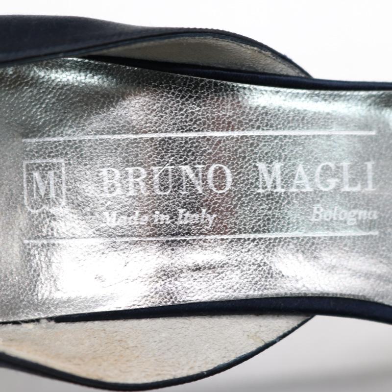 ブルーノマリ パンプス 未使用 イタリア製 サテン スパンコール パーティー シューズ 靴 レディース 36.5サイズ ネイビー Bruno Magli｜kbnet2019v2｜03