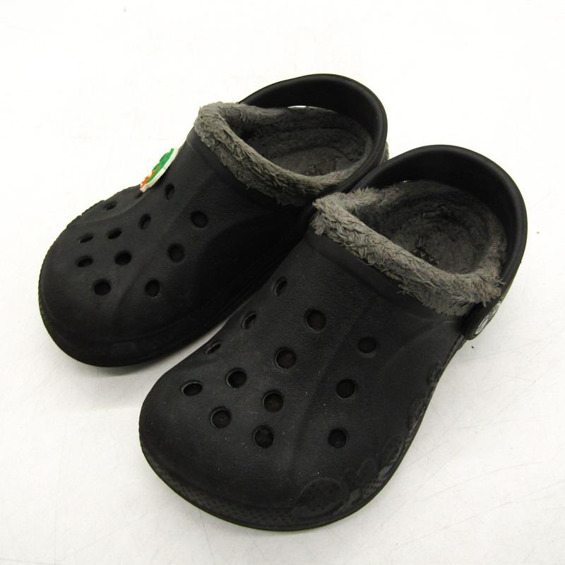 Crocs クロックス サボ サンダル ブラック クロックス サンダル サボ ボア ブランド 靴 シューズ 黒 キッズ