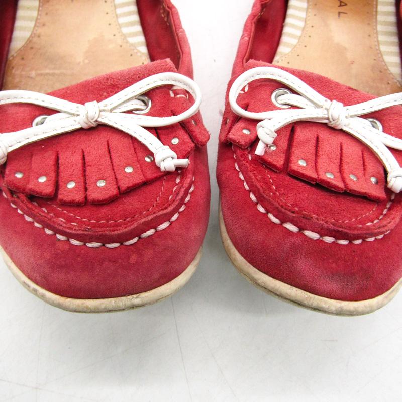 リーガル モカシン スリッポン ブランド シューズ 靴 赤 レディース 22.5サイズ レッド REGAL｜kbnet2019v2｜02