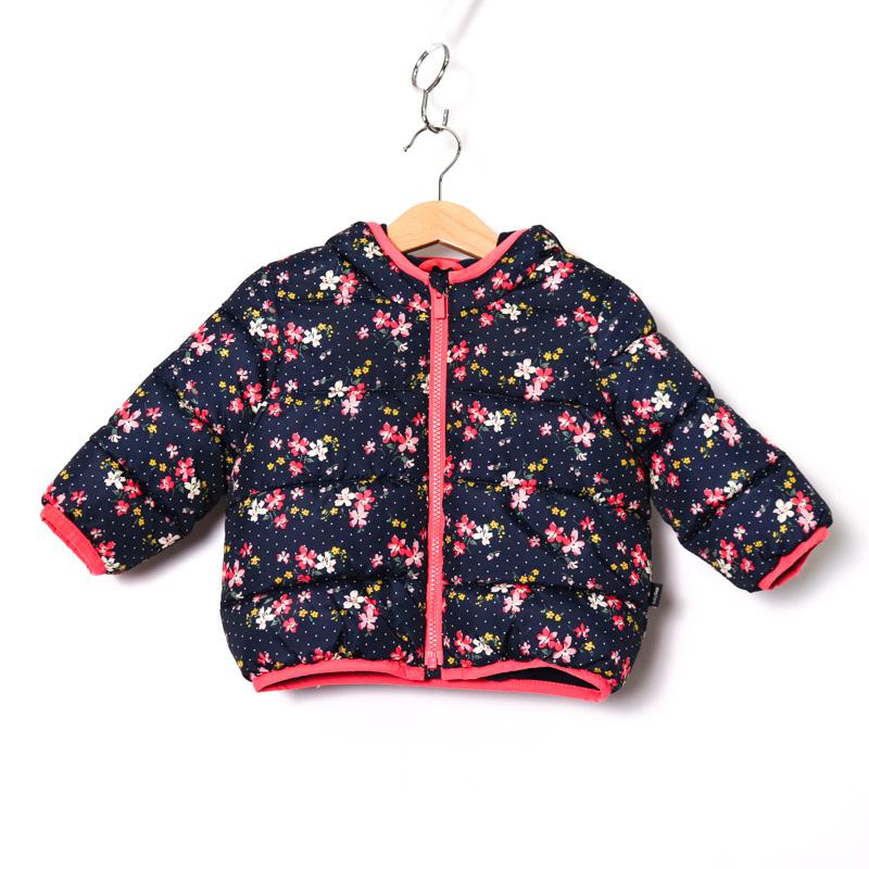 GAP（ギャップ） ナイロンジャケット 裏ボア 花柄 中綿入りジャンパー 