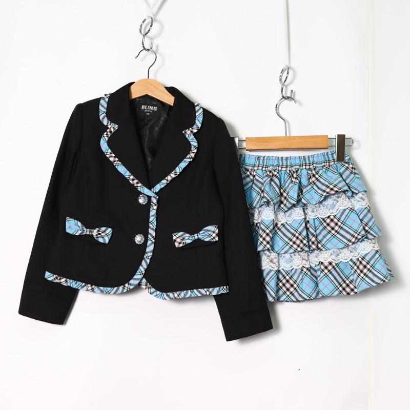 新品未使用　BLING JEWEL 女の子　卒園式　卒業式　入学式　130 ブリングジュエル スーツ 上下セットアップ ジャケット スカート