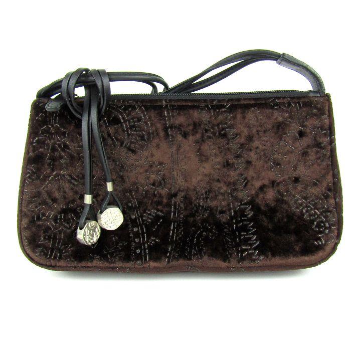 フォリフォリ ハンドバッグ ベロア調 ミニバッグ ワンショルダー ブランド 鞄 カバン レディース ブラウン Folli Follie | Folli Follie