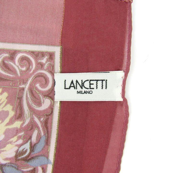 LANCETTI ランチェッティ スカーフ 大判 花柄 シルク ブランド