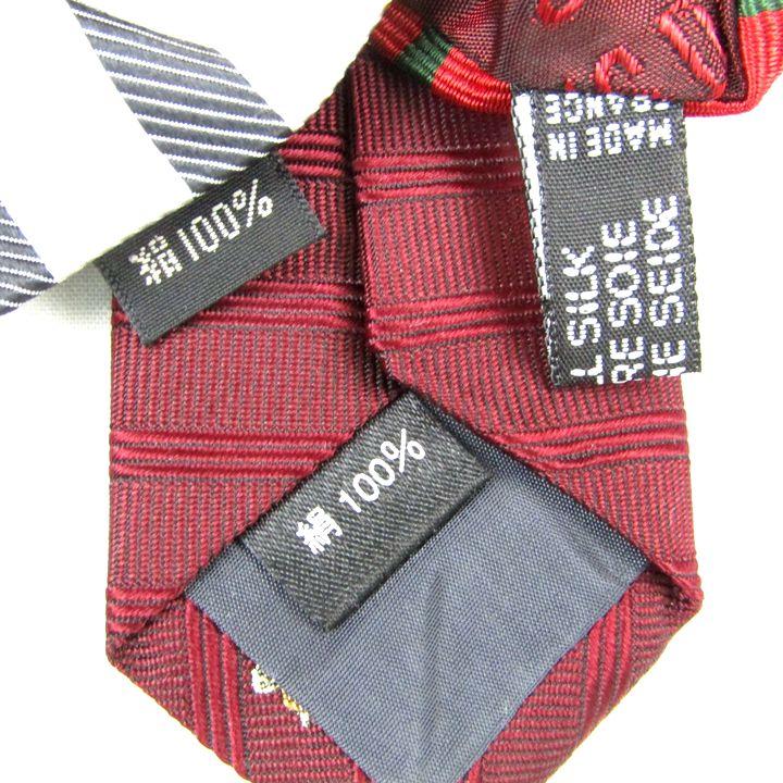 DAKS（ダックス） ネクタイ ブランド 3点セット ストライプ 犬柄