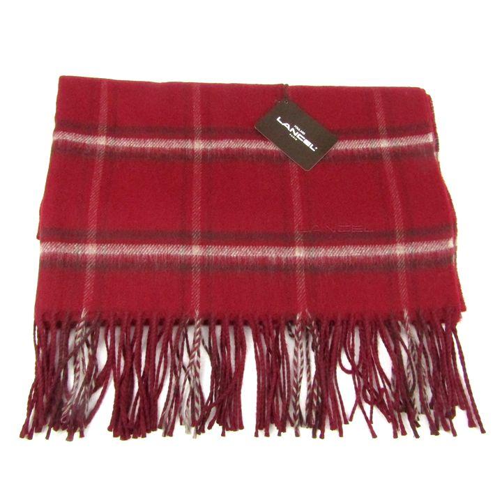 LANCEL ランセル ストール 未使用 マフラー チェック柄 ウール  