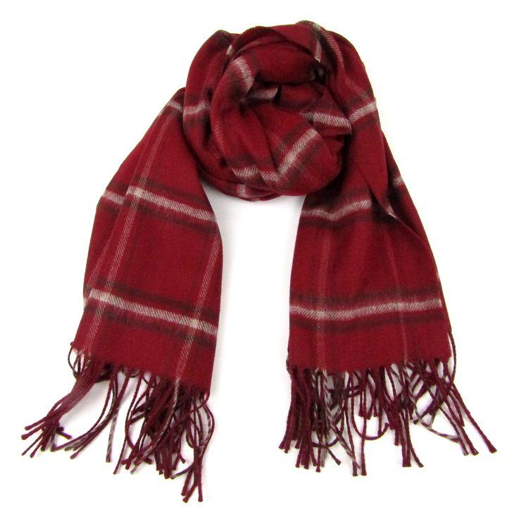 LANCEL ランセル ストール 未使用 マフラー チェック柄 ウール  