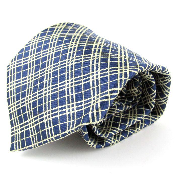 【美品】Burberry バーバリー　ブランドネクタイ　シルク　ブルー BURBERRY - 新品 バーバリー BURBERRY ネクタイ シルクタイ