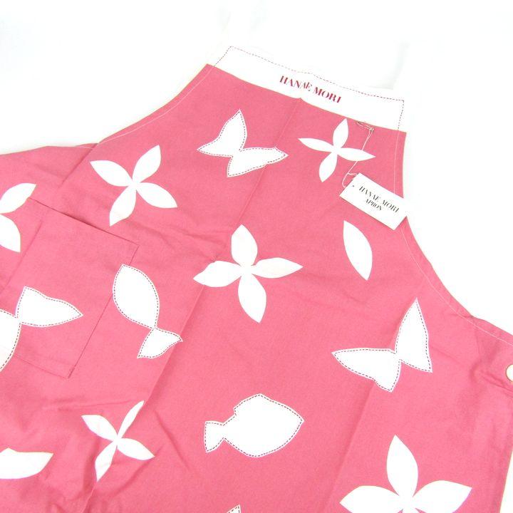 HANAE MORI ハナエモリ エプロン 蝶柄 花柄 コットン レディース