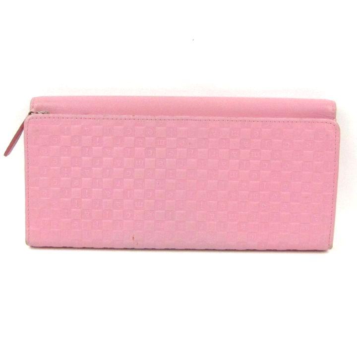 marieclaire☆未使用品 長財布 レザー ラウンドファスナー ピンク上品 Marie Claire マリクレール 長財布 フラップ 小銭入れあり