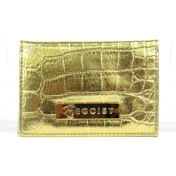 エゴイスト パスケース カードケース クロコ型押し ロゴ ブランド