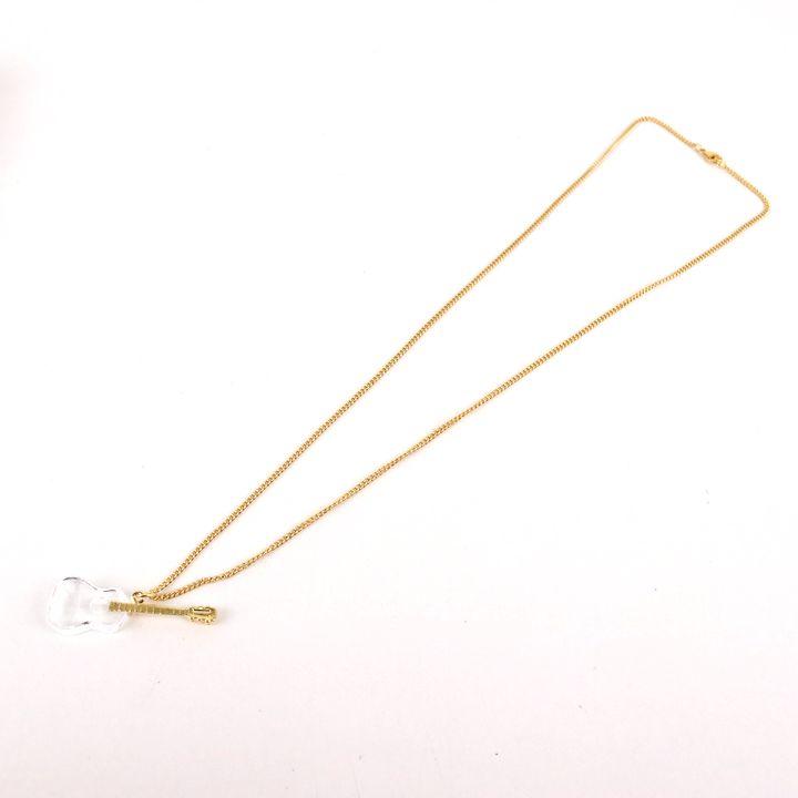 美品✨SWAROVSKI スワロフスキーネックレス ギター クリスタル ゴールド SWAROVSKI スワロフスキー ギターモチーフ クリスタル