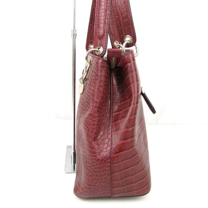 GUESS（ゲス） トートバッグ クロコ型押し レザー ショルダーバッグ