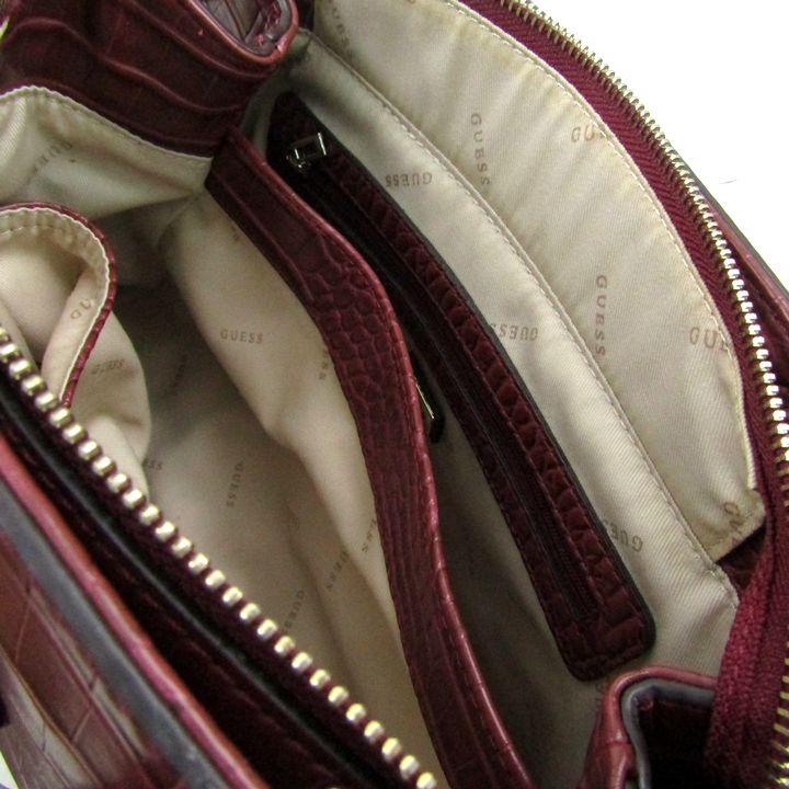 GUESS（ゲス） トートバッグ クロコ型押し レザー ショルダーバッグ 