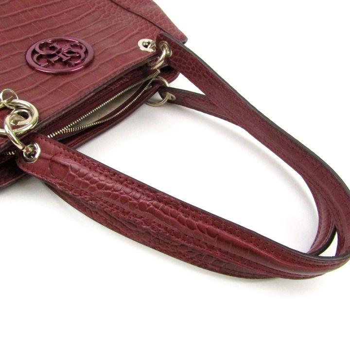 GUESS（ゲス） トートバッグ クロコ型押し レザー ショルダーバッグ