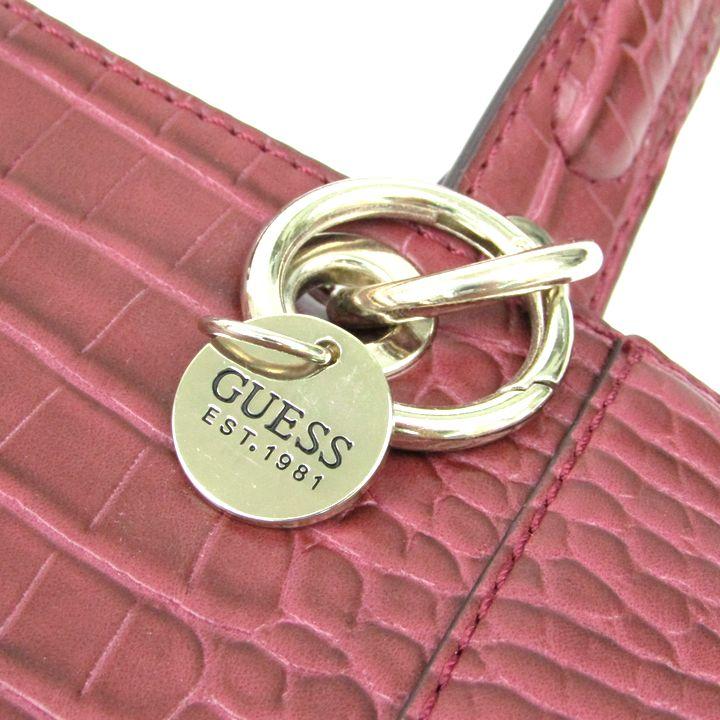 GUESS（ゲス） トートバッグ クロコ型押し レザー ショルダーバッグ