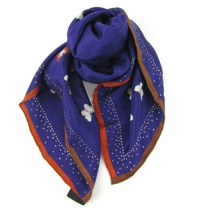 HANAE MORI（ハナエモリ） スカーフ ストール 蝶柄 シルク ブランド