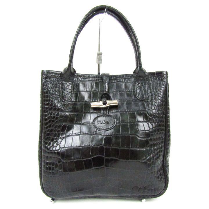 LONGCHAMP ロンシャン トートバッグ ロゾ ハンドバッグ クロコ型