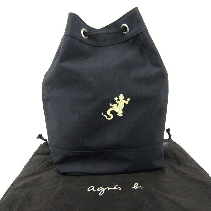 agnes b. アニエスベー リュック 巾着 ショルダーバッグ トカゲ
