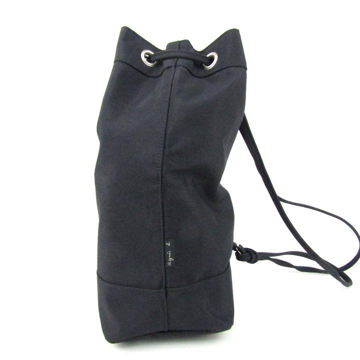 agnes b. VOYAGE アニエスベー　リュックサック　黒　レザー　トカゲ hx9844-01_1.jpg