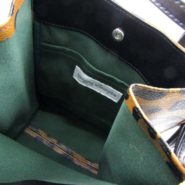 タマミワタナベ ショルダーバッグ 2way トートバッグ レオパード