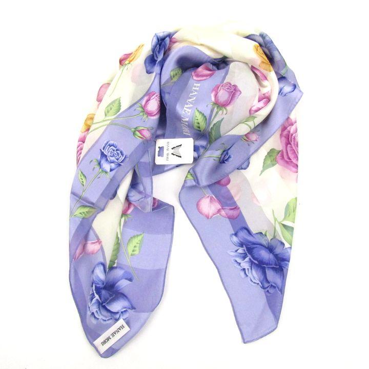 HANAE MORI ハナエモリ スカーフ シルク 未使用 花柄 ブランド