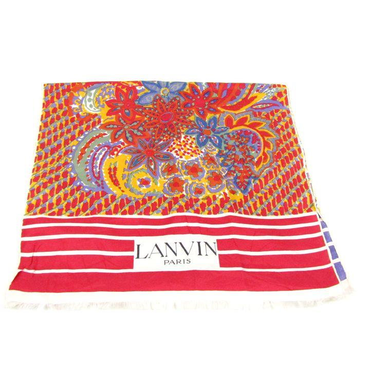 LANVIN（ランバン） スカーフ ストール シルク 花柄 フランス製
