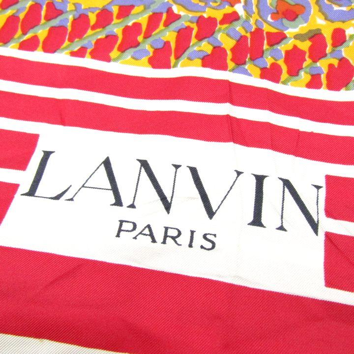ランバン ヴィンテージ シルク スカーフシャツ LANVIN PARIS 仏製 LANVIN en Bleu （ランバン オン ブルー）】シルクプチロングスカーフ
