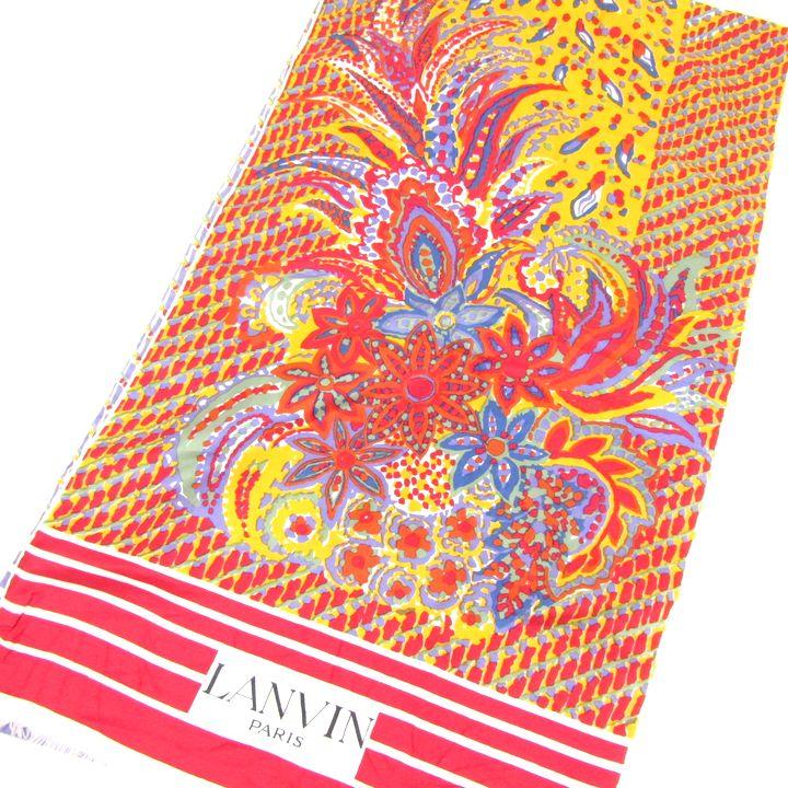 LANVIN（ランバン） スカーフ ストール シルク 花柄 フランス製
