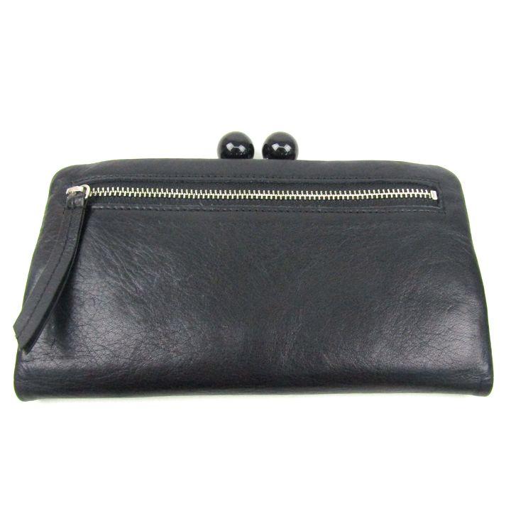 CHARLES JOURDAN シャルルジョルダン ケース がま口 黒 CHARLES JOURDAN シャルルジョルダン コインケース がま口 黒