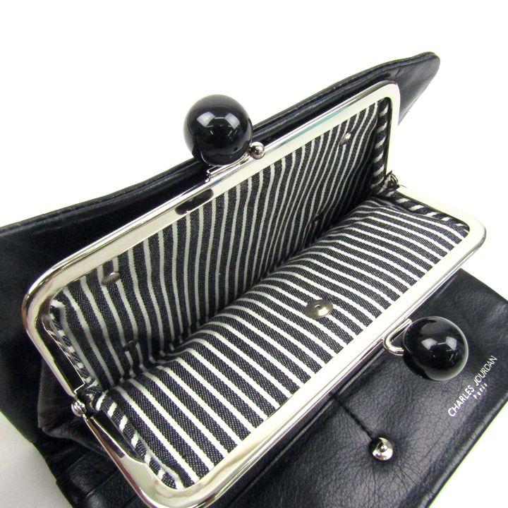 [美品]シャルルジョルダンがま口財布 エナメル ブラック 美品]シャルルジョルダンがま口財布 エナメル ブラック - メルカリ