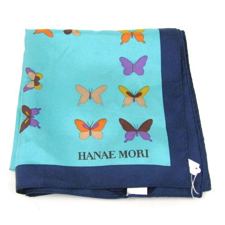 HANAE MORI（ハナエモリ） スカーフ 未使用 バタフライ 蝶柄 シルク