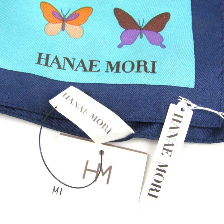 HANAE MORI（ハナエモリ） スカーフ 未使用 バタフライ 蝶柄 シルク