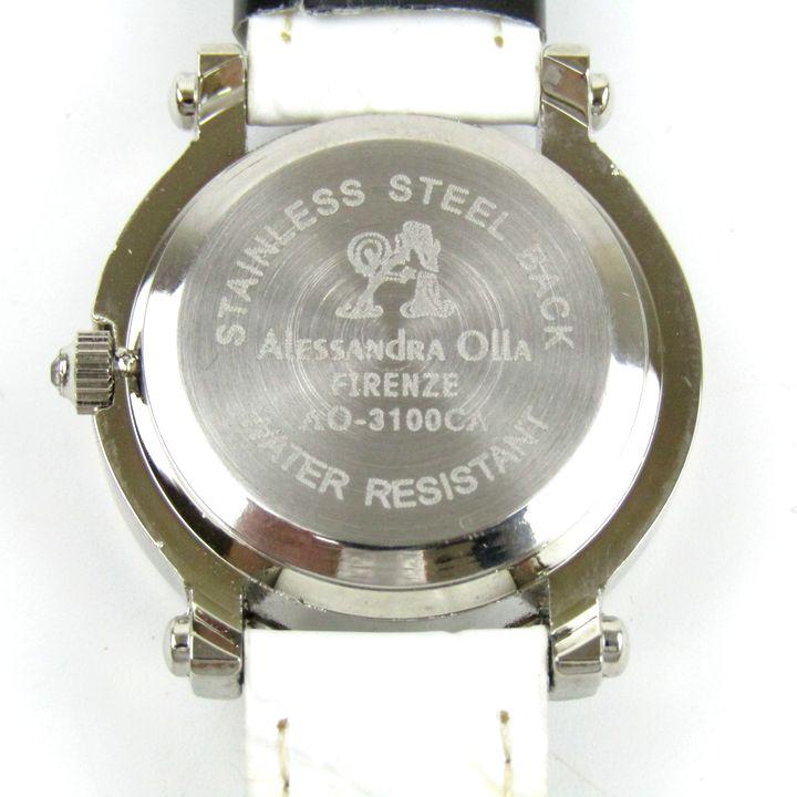 アレサンドラオーラ 腕時計 ネコ アナログ 本革 レザー ブランド 動作未確認 レディース ホワイト ALESSANDRA OLLA | Alessandra Olla | 04