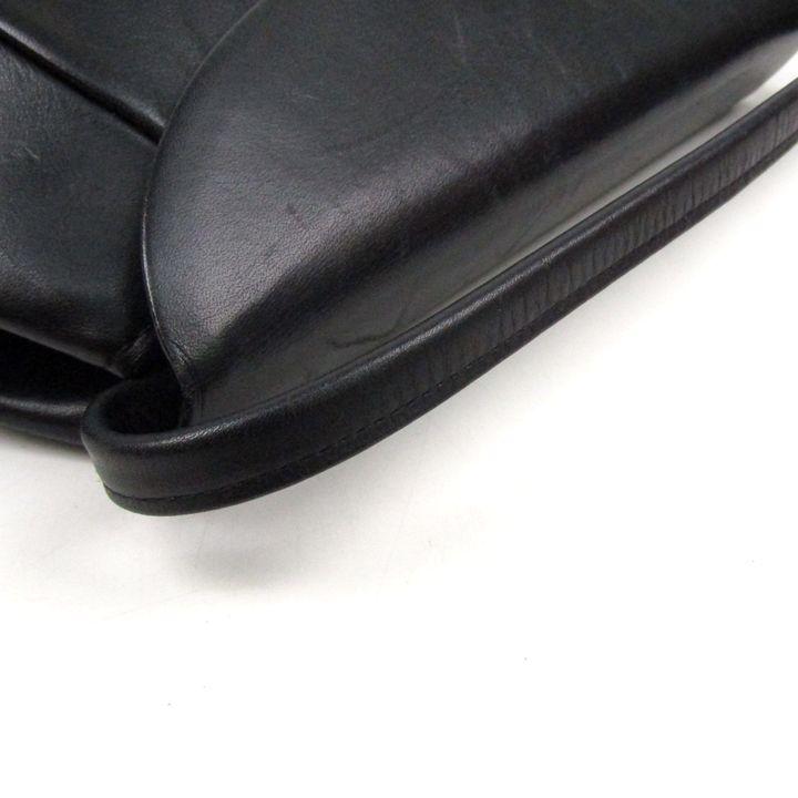 美品♡シビラ Sybilla フォーマル ハンド レザー 黒 ラウンドカット Sybilla シビラ ラウンドカット デザインバッグ レザー