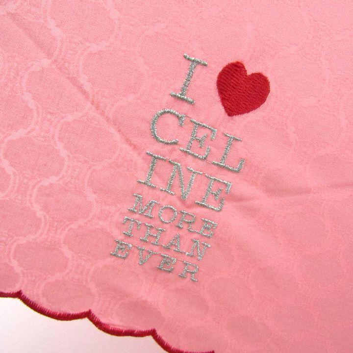 セリーヌ 折りたたみ傘 マカダム アイラブセリーヌ 刺繍 収納時約23cm ブランド レディース ピンク CELINE | CELINE | 01