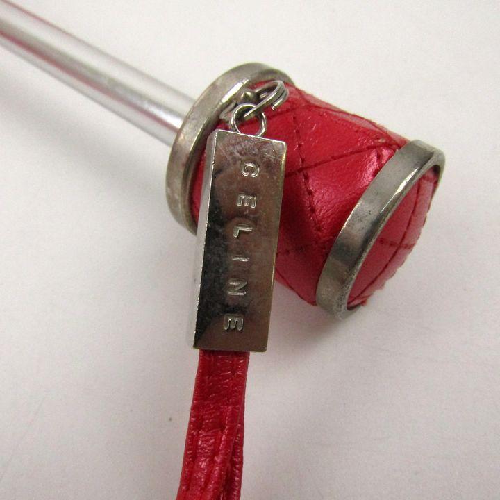 セリーヌ 折りたたみ傘 マカダム アイラブセリーヌ 刺繍 収納時約23cm ブランド レディース ピンク CELINE | CELINE | 04