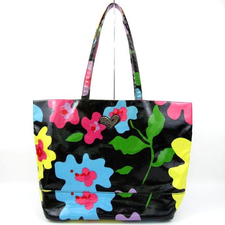 シンクビー　テントウビーバッグ　お花柄 シンクビー トートバッグ 花柄 PVC加工 ビニール 鞄 ブランド