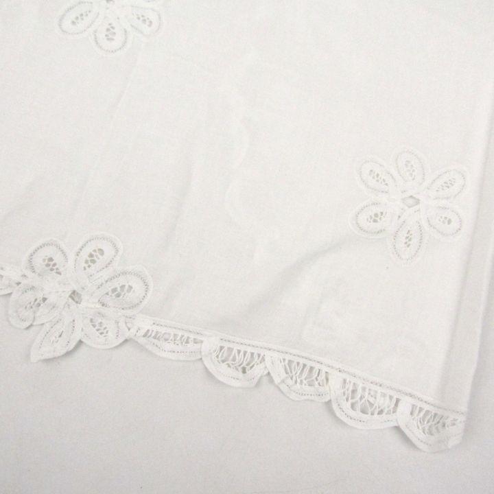 近沢レース店 エプロン 花刺繍 フリル コットン キッチン雑貨 ブランド