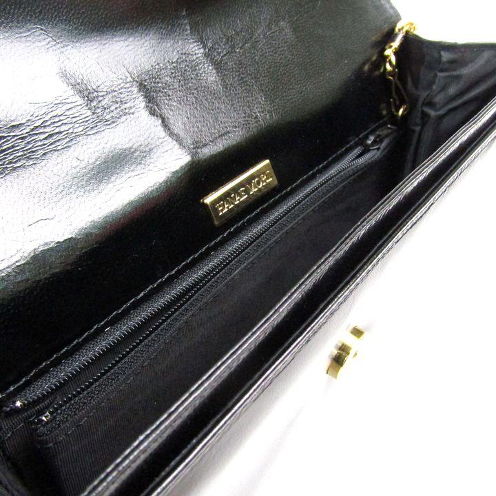 HANAE MORI ハナエモリ チェーンクラッチバッグ  サークル金具/レザー ヴィンテージ   ブラック レディース / 240001194275 HANAE MORI（クラッチバッグ）のフリマアイテム一覧