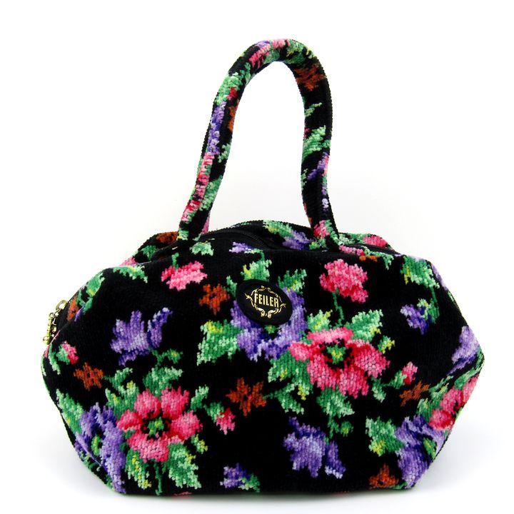 feiler フェイラー ハンドバッグ 花柄 シェニール織 トートバッグ 鞄