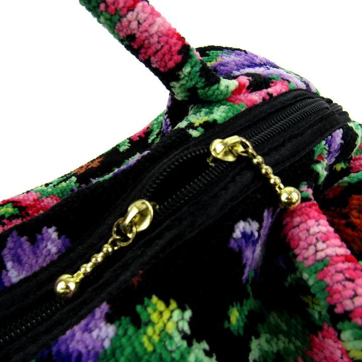 feiler フェイラー ハンドバッグ 花柄 シェニール織 トートバッグ 鞄